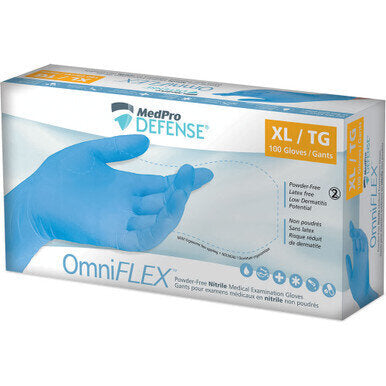 Gants d'examen en nitrile sans poudre OmniFLEX