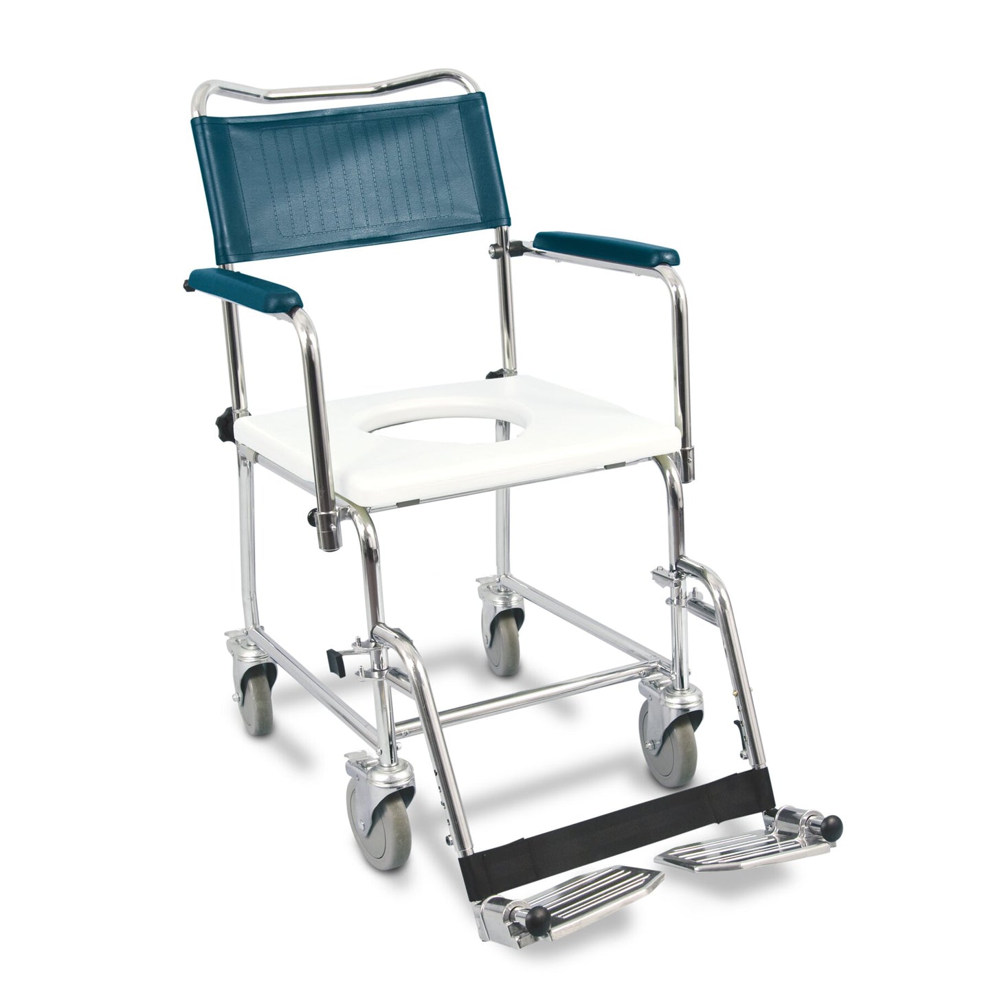 MedPro Defense Euro Commode with Drop Down Armests, Bedpan compatible - Infection control friendly: Seat has a smooth, easy-to-clean surface. Increased weight capacity: Securely accommodates patients weighing up to 350 lbs. Easier to transfer patients: Dr