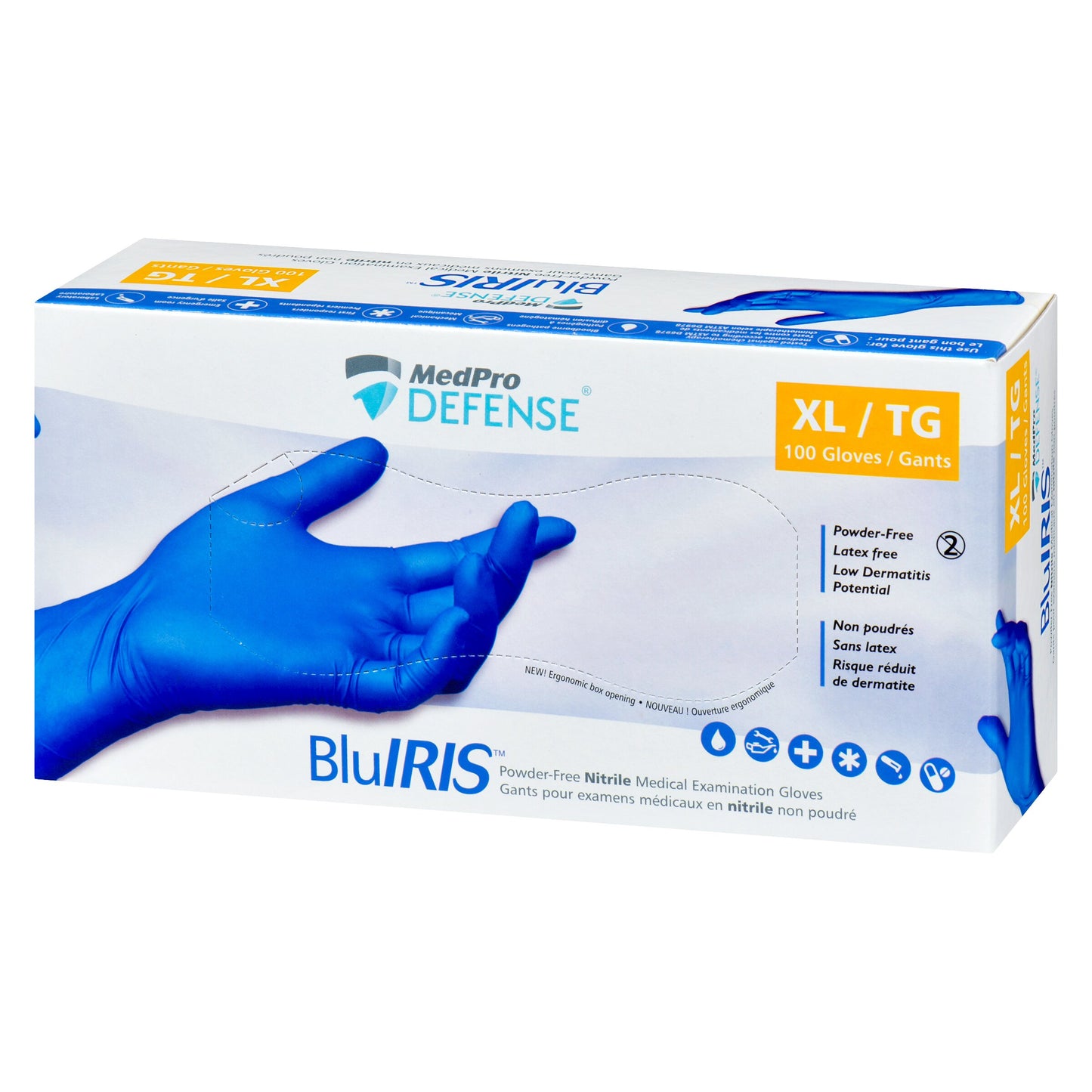 MedPro Defense BluIRIS Nitrile Powder-Free Exam Gloves