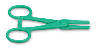 AMG Disposable Plastic Tube Clamp 4.75" - Tube Clamp Forceps, 4 3/4 inch (12 cm)· Autoclavable plastic. · 50 per pack