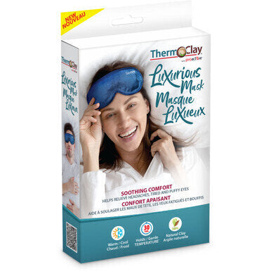 ProActive Therm-O-Clay Luxurious Mask - The Luxurious Mask provides warm or cool therapy and soothing comfort for tired and puffy eyes. It also offers pain relief from headaches. Once you try it you will love it! Soothing Comfort: Helps relieve headaches,