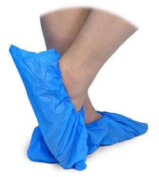 MedPro Disposable Shoe Covers - Resistant to water, snow and slush, Medpro plastic shoe covers are convenient, cost effective and safe. Made from embossed plastic to prevent slipping, these shoe covers are waterproof. These shoe covers feature an elastic