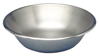 AMG Wash Basin - Made in stainless steel.Diameter: 12 1/4” (31.1 cm).Height: 3” (7.6 cm).Cleaning and care instructions