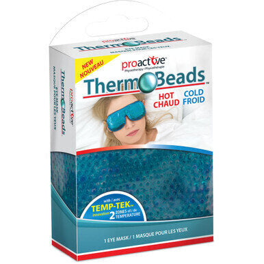 ProActive Therm-O-Beads Eye Mask - Therm-O-Beads™ offers 20 minutes of highly effective hot or cold therapy. With the Temp-Tek™ Innovation, Therm-O-Beads™ offers 2 zones of temperature, a maximum side and a medium side*. Effective Treatment: Quick and eff