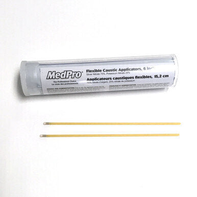 MedPro Flexible Caustic Applicators - Flexible Caustic Applicators, 6 inch (15.2 cm) Silver Nitrate 75%, Potassium Nitrate 25% See label for use and storage instructions.