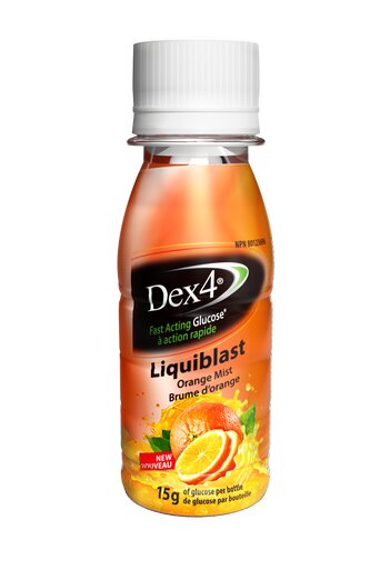 Dex4 Liquiblast - Dex4® provides FAST and EFFECTIVE relief of mild to moderate hypoglycemia. Dex4 Liquiblast comes in two great tasting flavours in a format that’s quick and easy to drink. Each 2oz bottle contains 15g of carbohydrates (d-glucose). Even mo