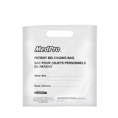 MedPro Patient Belongings Bags - Strong, reliable and disposable patient belonging bags ideal to collecting and transporting items including clothes, shoes and personal effects during transport.