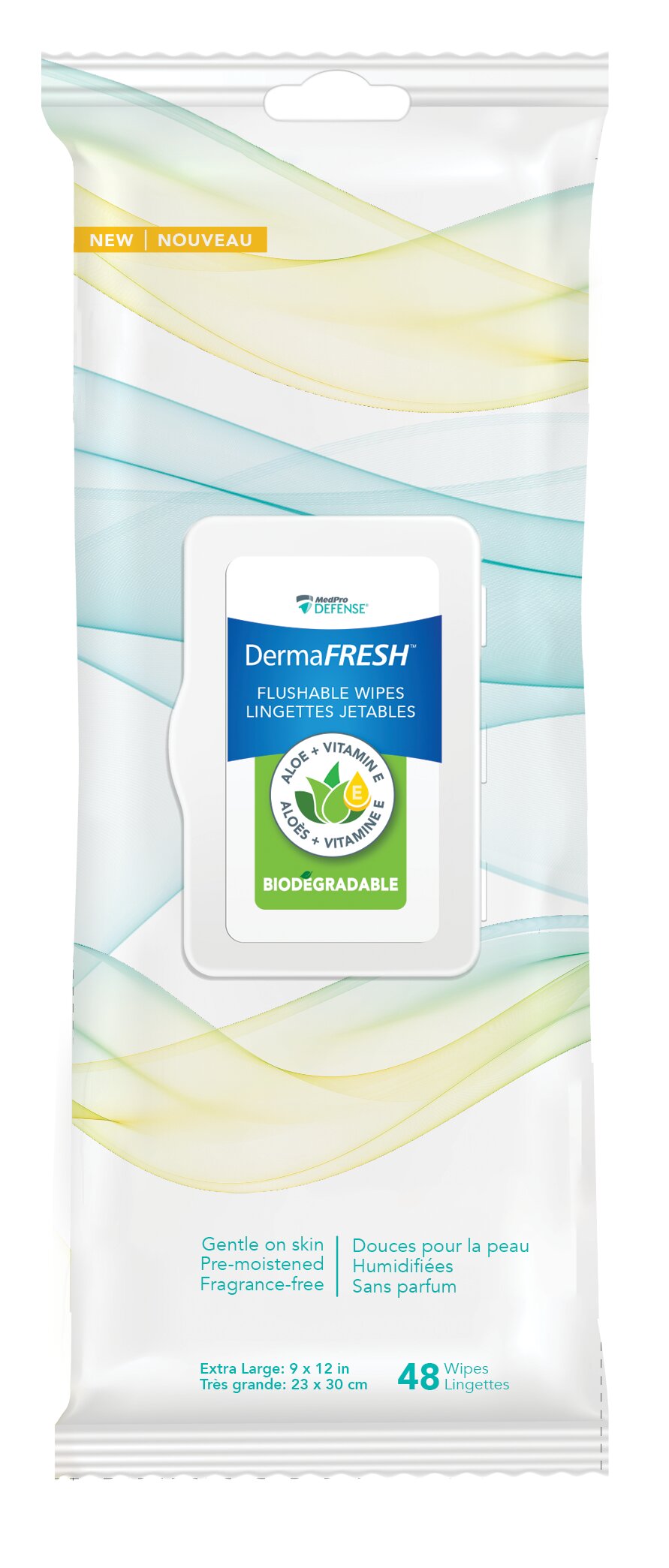 DermaFRESH Wipes Flushable and Maceratable Cleansing Wipes