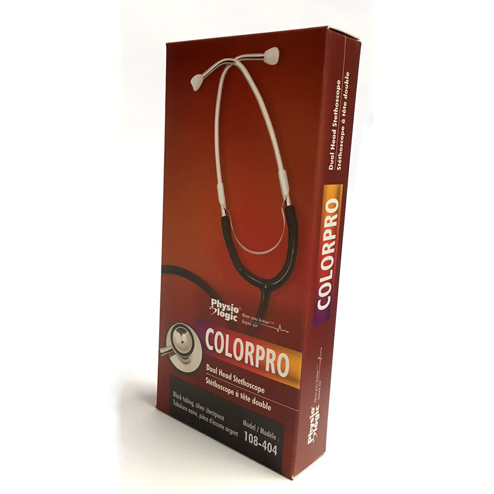 Physio Logic ColorPro Stethoscope - This stethoscope features colour coordinated, anodized aluminum dual head chestpiece, 22