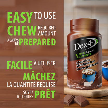 Bouteilles de comprimés de glucose Dex4