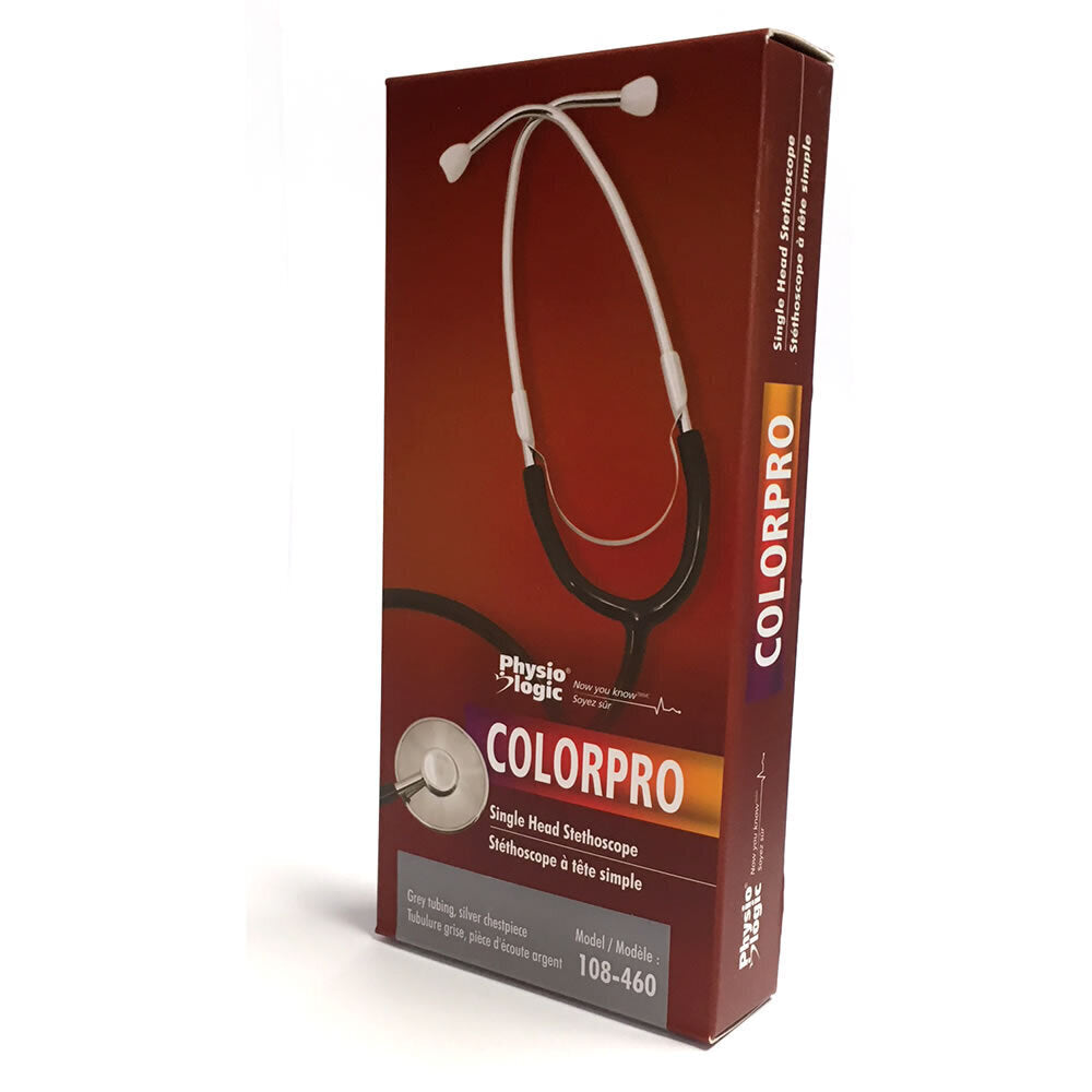 Physio Logic ColorPro Stethoscope - This stethoscope features colour coordinated, anodized aluminum dual head chestpiece, 22