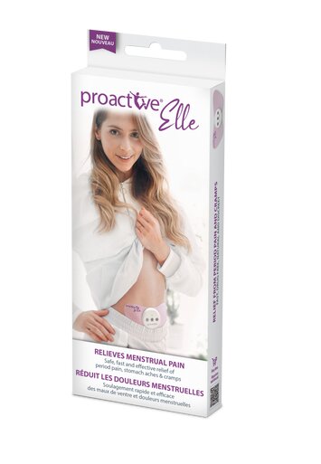 ProActive-Elle TENS - With the Proactive-Elle™ TENS device, you'll experience fast and effective menstrual pain relief using your body's own natural pain defences. The unit sends soothing pulses that are sent via the gel pads through the skin and along th