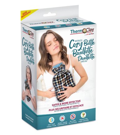 ProActive Therm-O-Clay Waterless Cozy Bottle - Therm-O-Clay™Waterless Cozy Bottle™ is the Hot and Cold compress that looks familiar, but that’s safer and more effective than a traditional hot water bottle.That’s because Cozy Bottle™ is a natural clay comp