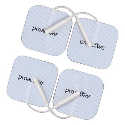 ProActive Gel Pads, Square - Self-adhesive, pre-gelled & reusable electrodes for use with most TENS and muscle electro stimulators Built-in conductive gel surface remains effective for up to 30 uses Flexible cloth backing allows the electrode to easily an