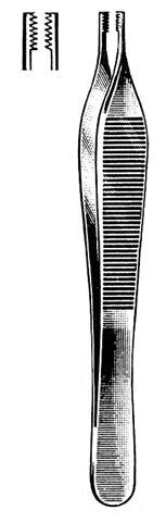 AMG Adson Brown Foeceps - Adson Brown Forceps, stainless steel, 4 3/4 inch (12 cm), 7 x 7 teeth To obtain the maximum benefit from your instruments, follow the appropriate instrument cleaning procedures. Please consult our Guide for care and handling of s