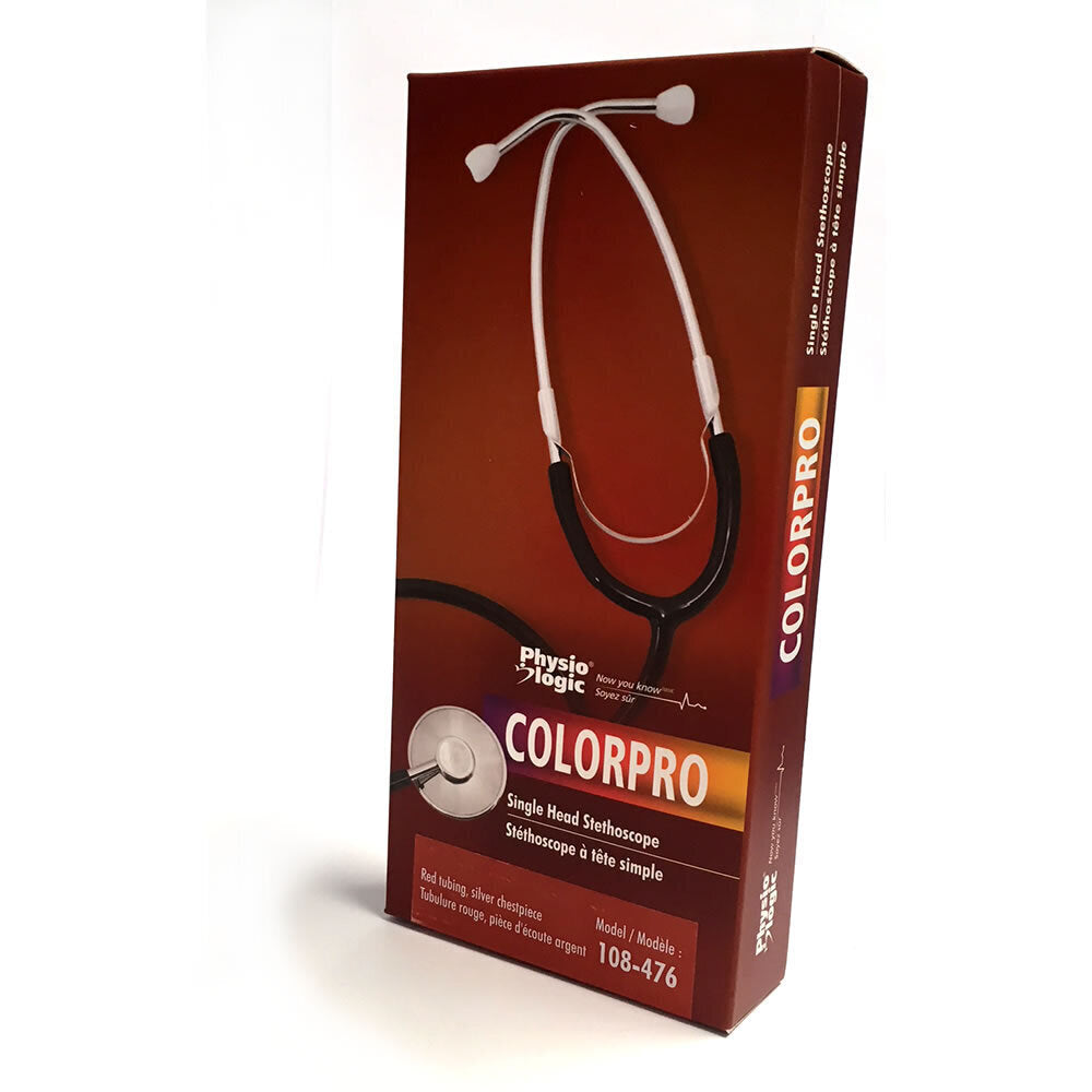 Physio Logic ColorPro Stethoscope - This stethoscope features colour coordinated, anodized aluminum dual head chestpiece, 22