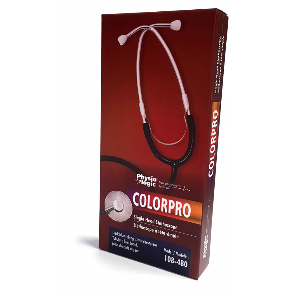 Physio Logic ColorPro Stethoscope - This stethoscope features colour coordinated, anodized aluminum dual head chestpiece, 22