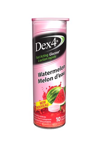 Dex4 Glucose Tablet Tubes - Dex4® provides FAST and EFFECTIVE relief of mild to moderate hypoglycemia with a variety of great tasting flavours. Dex4 offers choice and convenience with 4 grams of glucose per tablet that are easy to chew and dissolve quickl