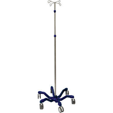 MedPro Heavy Duty I.V. Stand with one-hand control - The MedPro Heavy Duty IV stands are equipped with stable, robust cast iron bases. This classic stainless steel with 4-horn cap and features easy one-hand control height adjustment. Details Exceptionally