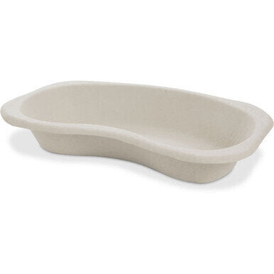 MedPro Defense Disposable Pulp Kidney Dish - Standard hospital kidney dish, versatile vessel. Easy to handle: flat bottom and top surfaces with small rim. Easy to carry.Size: 9.85" x 5.5" x 1.77" (25 x 14 x 4.5 cm)Maximum capacity: 700 mlPractical, hygien