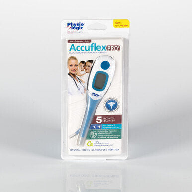 Physio Logic AccuflexPro+ 5 Second Thermometer - This isn’t just another thermometer, it’s fast, easy to use and accurate. OPTIMAL Infection Control Design with Antimicrobial Plastic Clinically Proven Accuracy – Meets ASTM Standards FAST 5 Second Readings