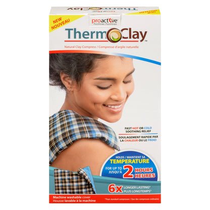 ProActive Therm-O-Clay Multi-Purpose Compress - Therm-O-Clay natural clay compress is a quick and effective solution that will help with pain relief. This Compress is an all in one Hot and Cold therapy that can be used on multiple areas on the body. Retai