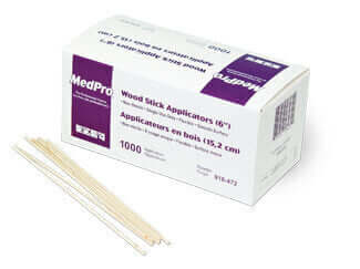 MedPro Wood Applicators - • Flexible• Round sticks• Smooth surface• Single use only