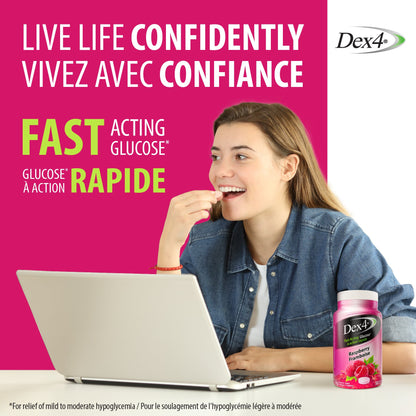 Bouteilles de comprimés de glucose Dex4