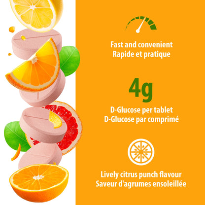Bouteilles de comprimés de glucose Dex4