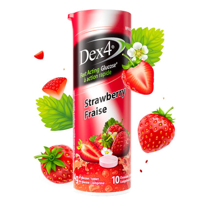 Tubes de comprimés de glucose Dex4