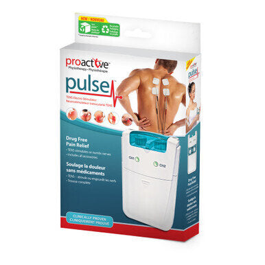 ProActive Pulse TENS - The Pulse™ TENS by ProActive™ gives you a choice of 3 stimulation modes, a choice of 3 different timer settings and comes complete with all accessories so you can use it right away. The Pulse™ come complete with a durable plastic ca