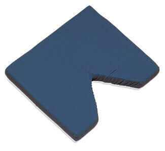 AMG Coccyx Seat Cushion - The Coccyx Seat Cushion features a coccyx cut-out at the rear which helps relieve pressure by distributing body-weight evenly. Made of urethane foam-fill with a zippered, washable navy cloth cover.