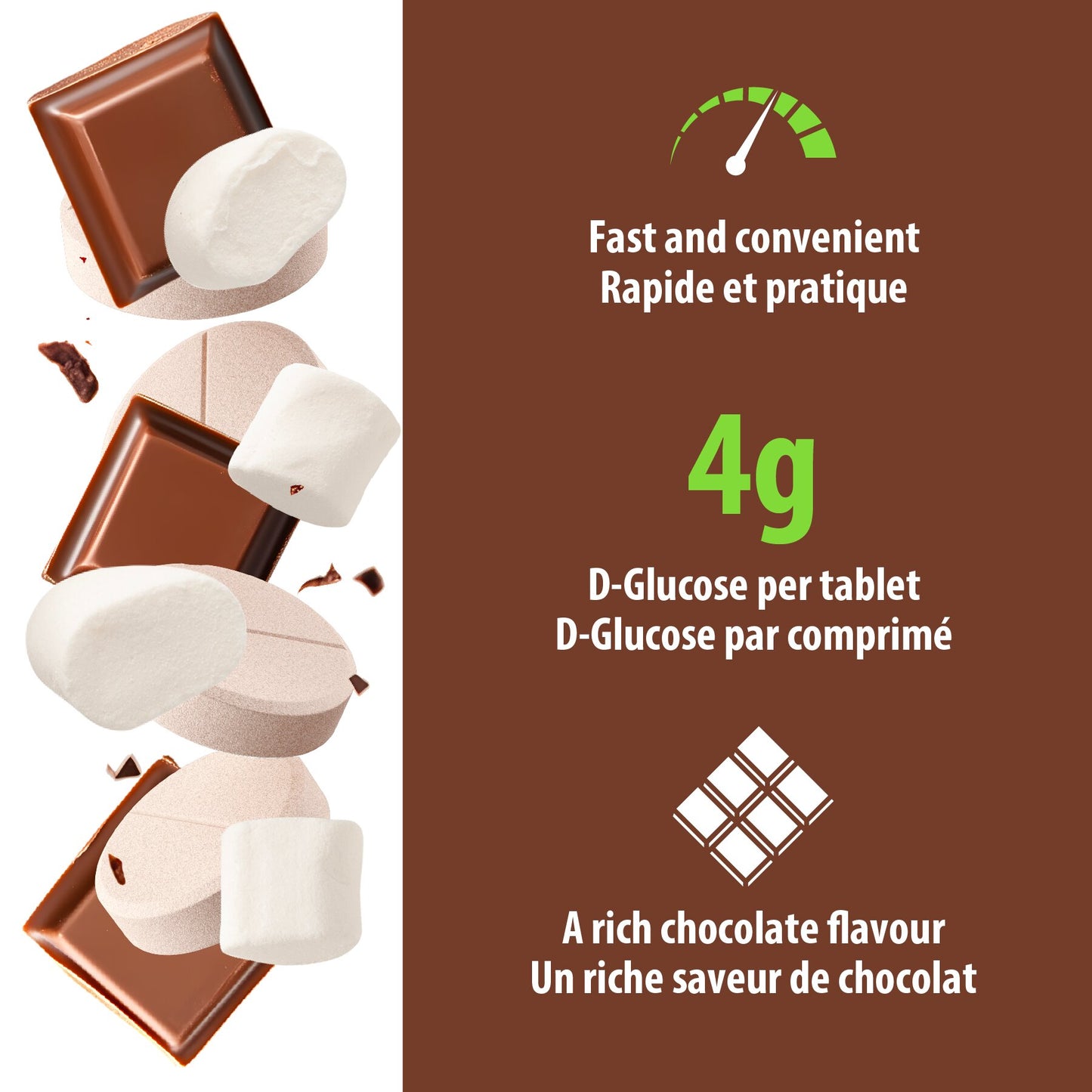Bouteilles de comprimés de glucose Dex4