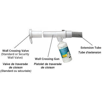 Safety wall valve for Nocospray Wall-crossing Kit - Safety Valve (007-225) - Please note: this is a special order item. Easy-to-use Works with Nocospray The NOCOSPRAY® Wall Crossing Kit is designed to allow one machine to disinfect multiple vehicles or ro
