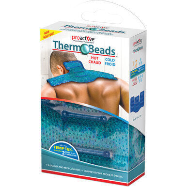 ProActive Therm-O-Beads Shoulder - Neck - Therm-O-Beads™ offers 20 minutes of highly effective hot or cold therapy. With the Temp-Tek™ Innovation, Therm-O-Beads™ offers 2 zones of temperature, a maximum side and a medium side*. Effective Treatment: Quick