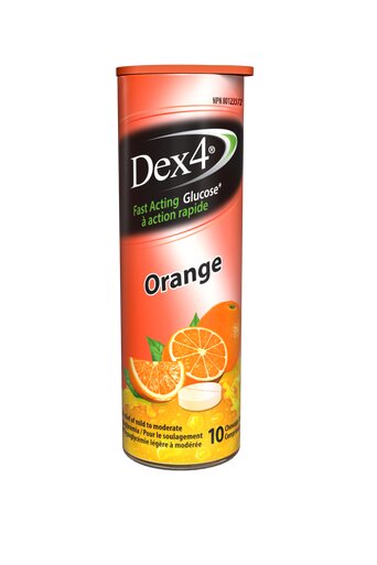 Dex4 Glucose Tablet Tubes - Dex4® provides FAST and EFFECTIVE relief of mild to moderate hypoglycemia with a variety of great tasting flavours. Dex4 offers choice and convenience with 4 grams of glucose per tablet that are easy to chew and dissolve quickl