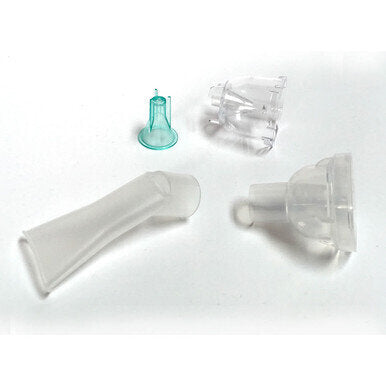 Nebulizer cup, insert, cap and mouthpiece - Nebulizer cup, insert, cap and mouthpiece for the MedPro Compressor Nebulizer 705-470CARE:Clean nebulizer accessories with warm soapy water (Below 40°C). Once accessories are completely dry, store them in a clea