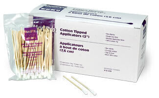 MedPro Wood Cotton Tip Applicators 3 in - 3 inch wooden applicator stick with firmly wound cotton bud.• Single Use Only• 100% Cotton Tip