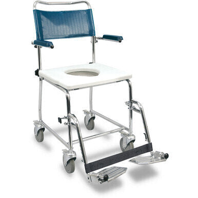 MedPro Defense Euro Commode with Flip Up Armrest, Bedpan Compatible - IMPROVED! New Features Infection control friendly: Seat has a smooth, easy-to-clean surface. Increased weight capacity: Securely accommodates patients weighing up to 350 lbs. Easier to