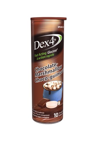 Dex4 Glucose Tablet Tubes - Dex4® provides FAST and EFFECTIVE relief of mild to moderate hypoglycemia with a variety of great tasting flavours. Dex4 offers choice and convenience with 4 grams of glucose per tablet that are easy to chew and dissolve quickl