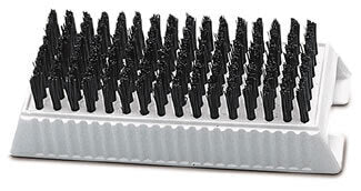 Nylon Scrub Brush - • Open back hand grip• 16 x 7 rows of 1/2" (1.3 cm) bristlesScrub brushes are made from polypropylene and can withstand temperatures of up to 80°C or 176°F.