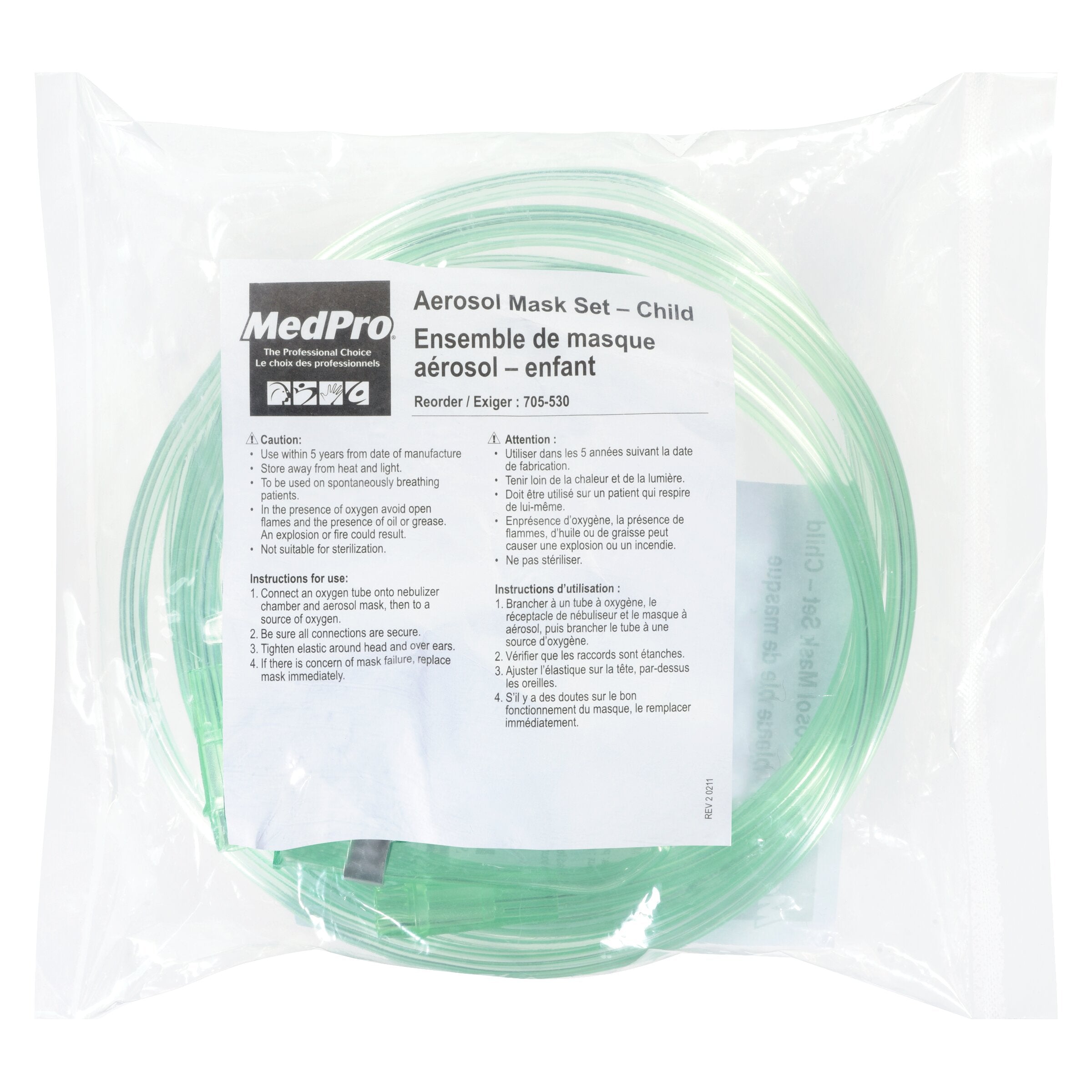 MedPro Nebulizer Kit with Mask - MedPro® - Nebulizer Kit This kit contains a nebulizer cup, an aerosol mask, and a 6 foot oxygen tube. Designed for use with respiratory therapy Latex-Free Single use Materials: polypropylene, polyethylene, polyvinyl chlori