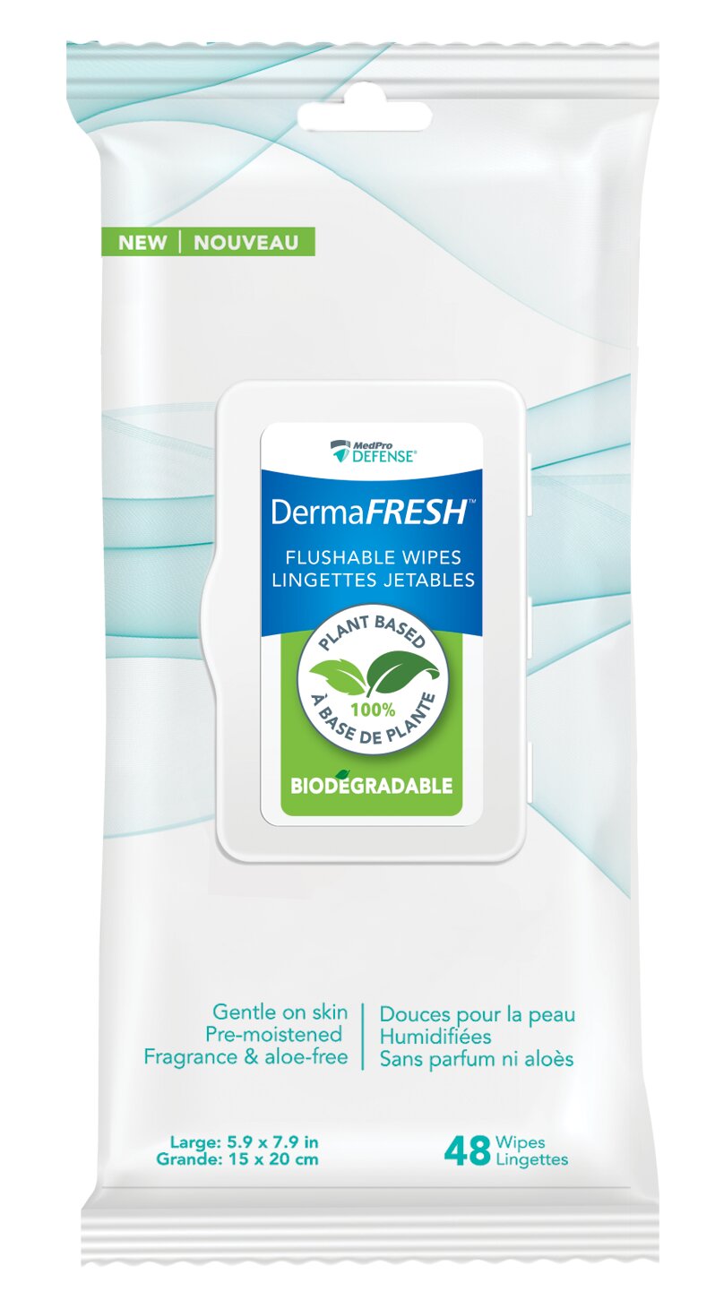 DermaFresh Wipes, 100% Plant-Based