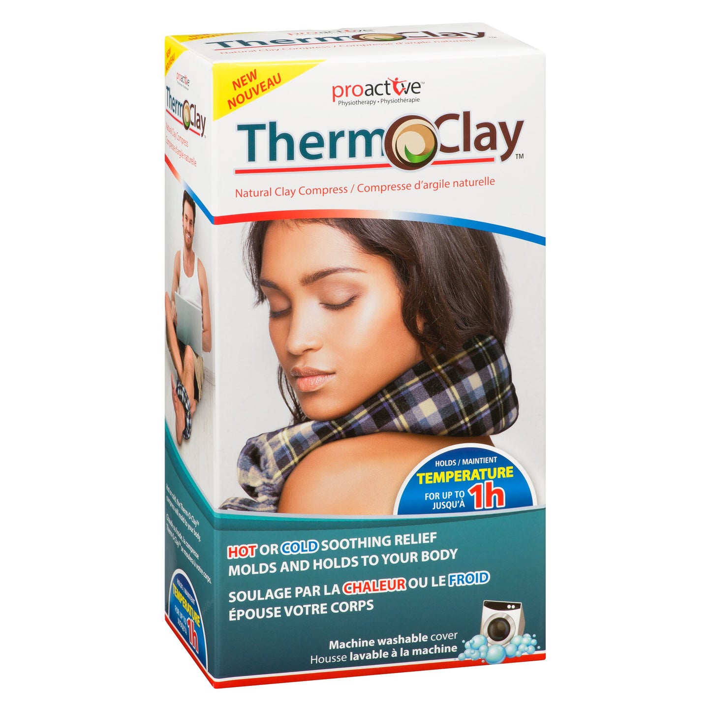 ProActive Therm-O-Clay Compress - Therm-O-Clay™ is a natural clay compress providing fast and soothing pain relief that molds and holds to your body. This natural clay compress maintains its temperature for up to 1 hour, resulting in long lasting HOT or C