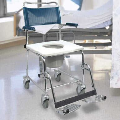 MedPro Defense Euro Commode with Flip Up Armrest, Pail - MedPro Defense Euro Commode with Flip Up Armrest, PailIMPROVED!New Features Infection control-friendly: Seat has a smooth, easy-to-clean surface. Increased weight capacity: Securely accommodates pat